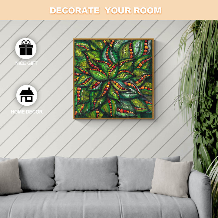 Greens artwork by Erin Desjardine, perfect for home decor and as a unique gift to enhance your room's aesthetic.