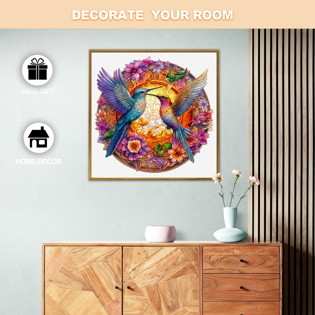 Hummingbirds Wooden Jigsaw Puzzle