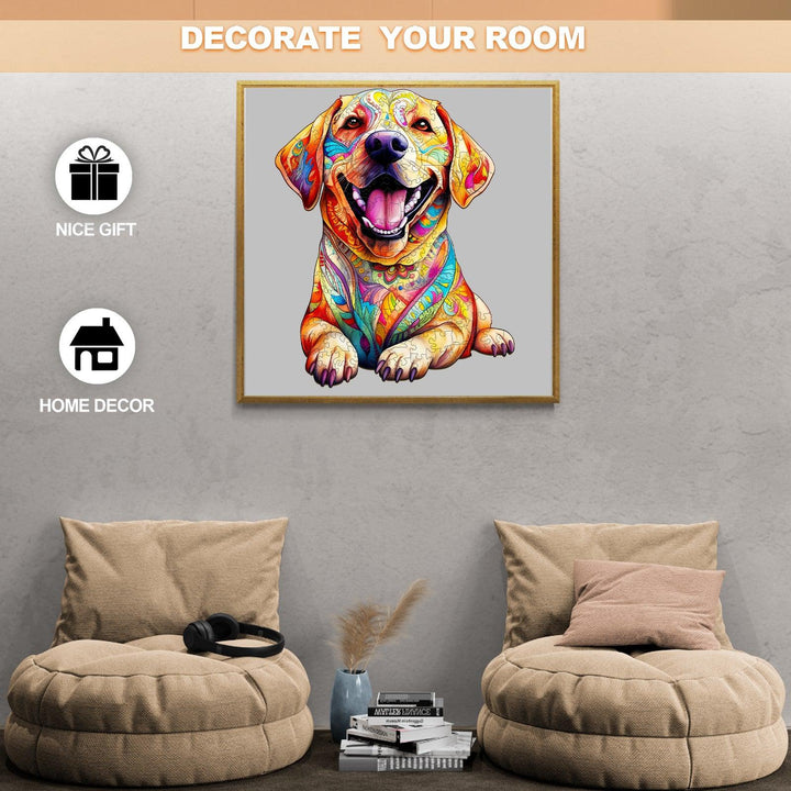 Yellow Labrador Wooden Jigsaw Puzzle
