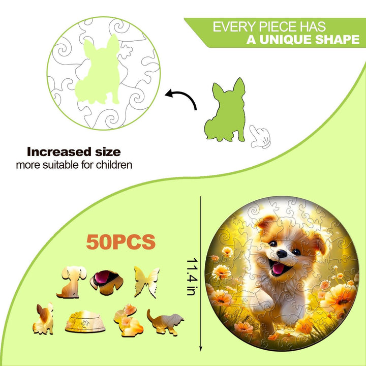 Cute Dog Children's Wooden Jigsaw Puzzle
