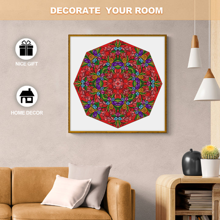 Doodle art print 'Bursting Blooms' by Lori Anne McKague, vibrant colors perfect for home decor and gifts.
