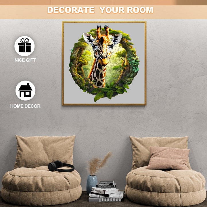 Forest Giraffe Wooden Jigsaw Puzzle