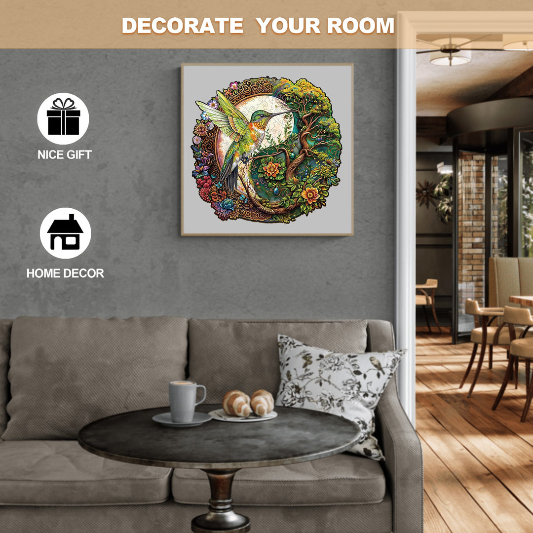 Yin Yang Hummingbird-1 Wooden Jigsaw Puzzle