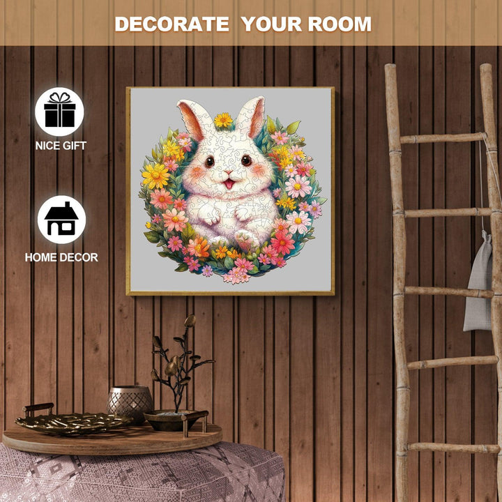 Fluffy Rabbit Wooden Jigsaw Puzzle