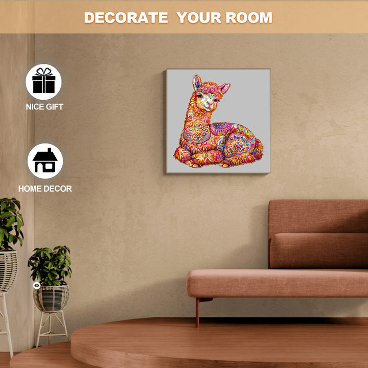 llama Wooden Jigsaw Puzzle