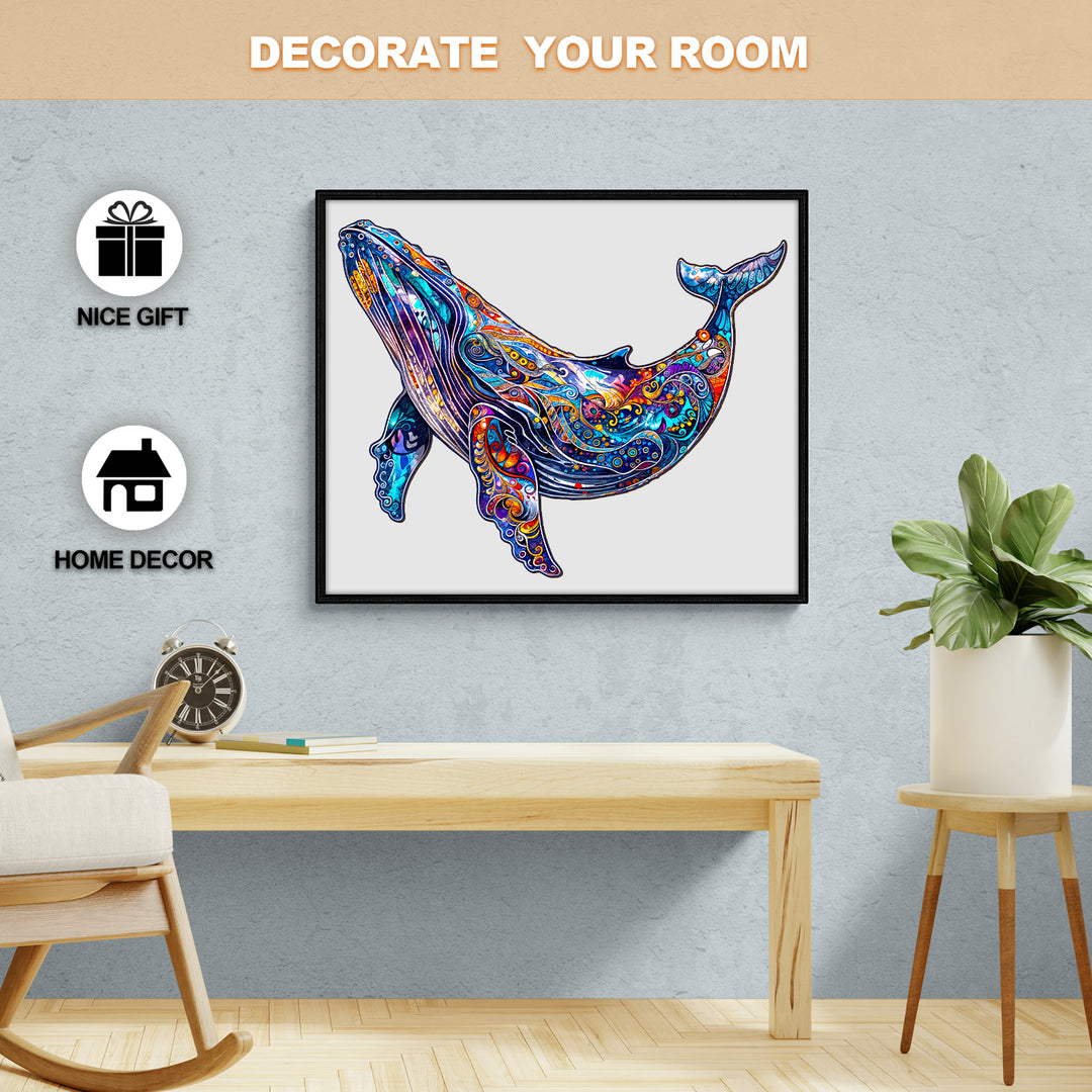 Blue Whale Wooden Jigsaw Puzzle