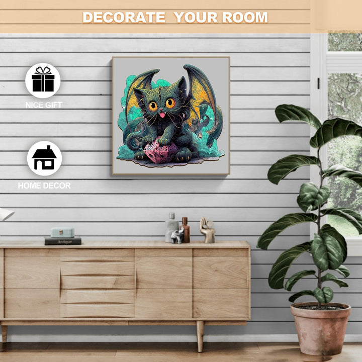 Cat Cthulhu Wooden Jigsaw Puzzle
