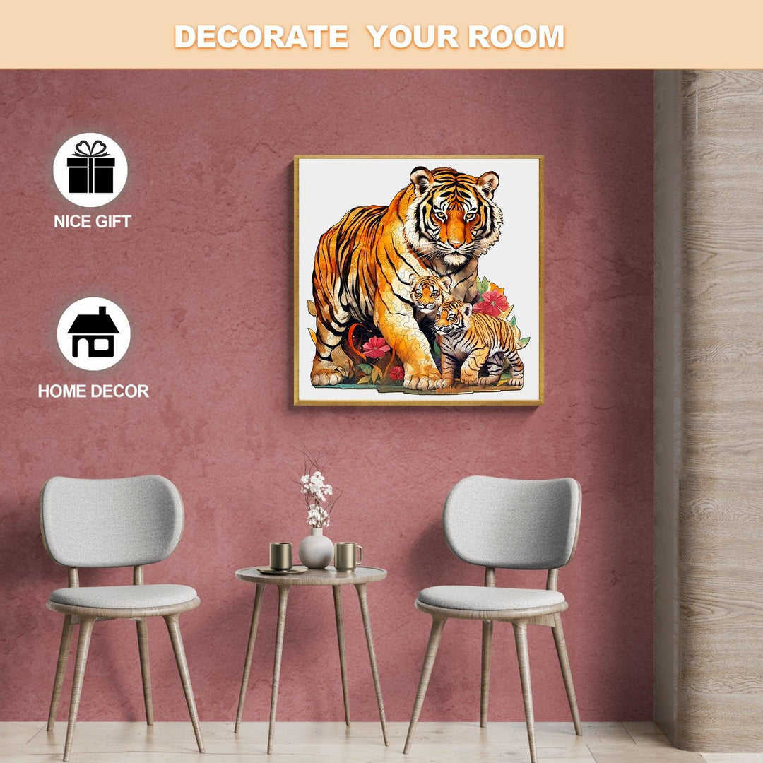 Tiger Family-2 Wooden Jigsaw Puzzle