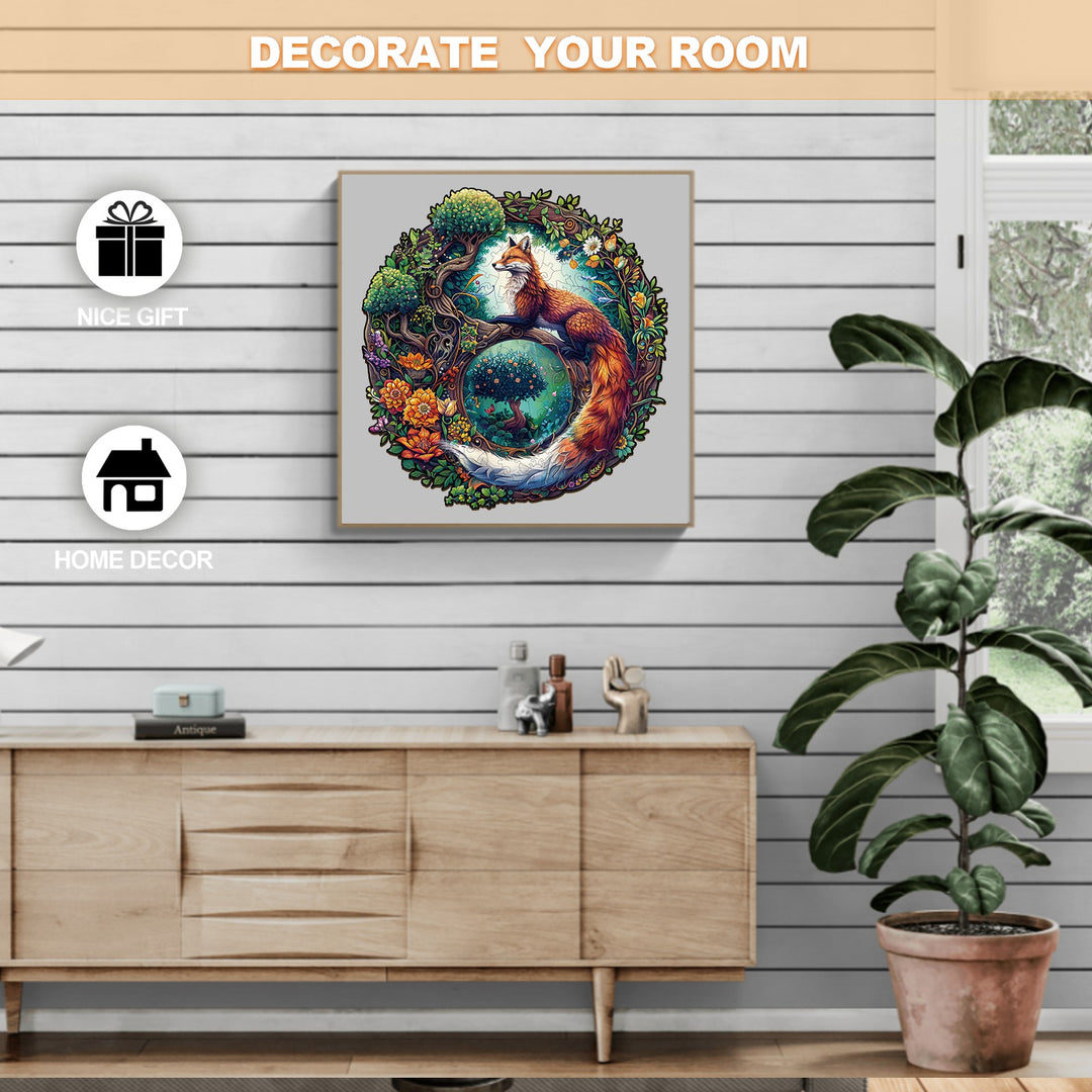 Yin Yang Fox-1 Wooden Jigsaw Puzzle