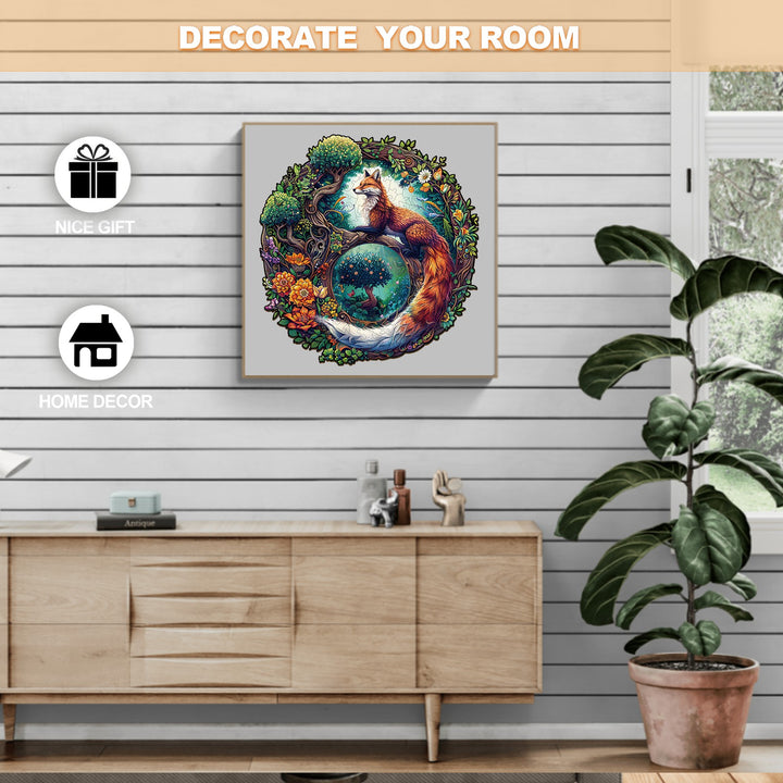 Yin Yang Fox-1 Wooden Jigsaw Puzzle