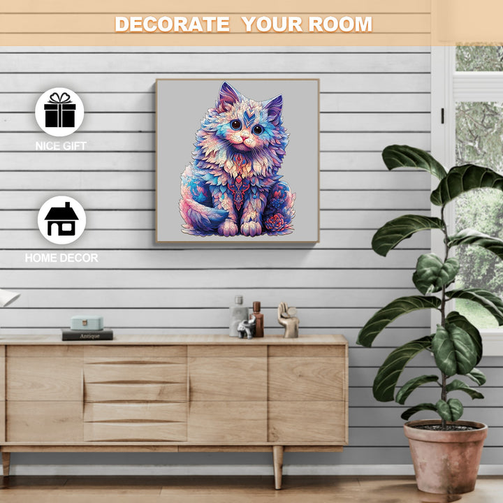 Cute Ragdoll Cat Wooden Jigsaw Puzzle
