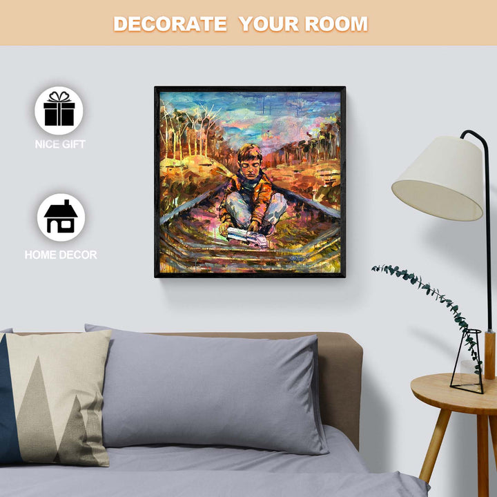 Colorful artwork titled 'On the Way' by Arlet Gomez, enhancing home decor and making a perfect gift.