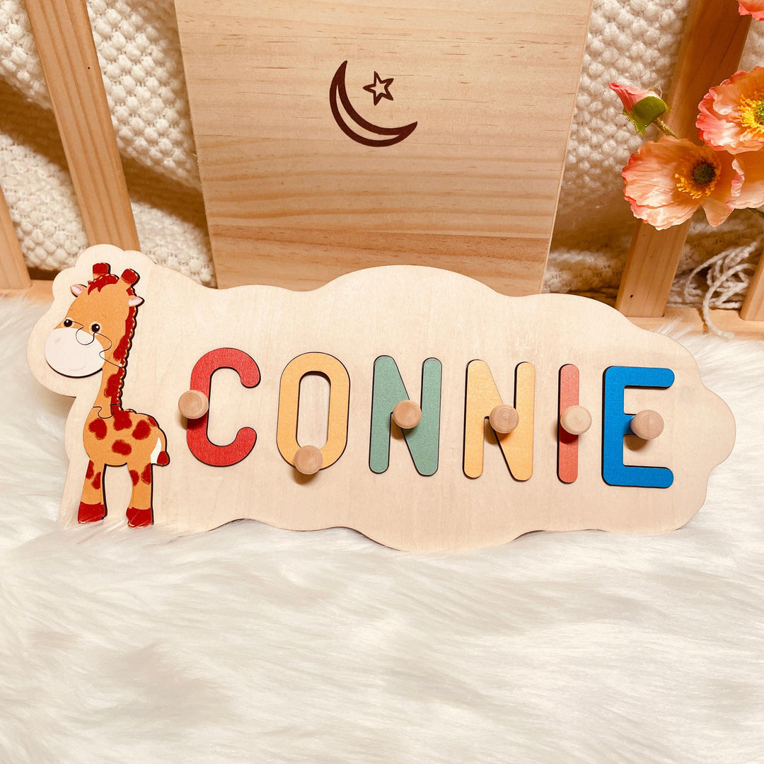 Personalized Baby Name Puzzle And Animal Puzzle-Woodbests