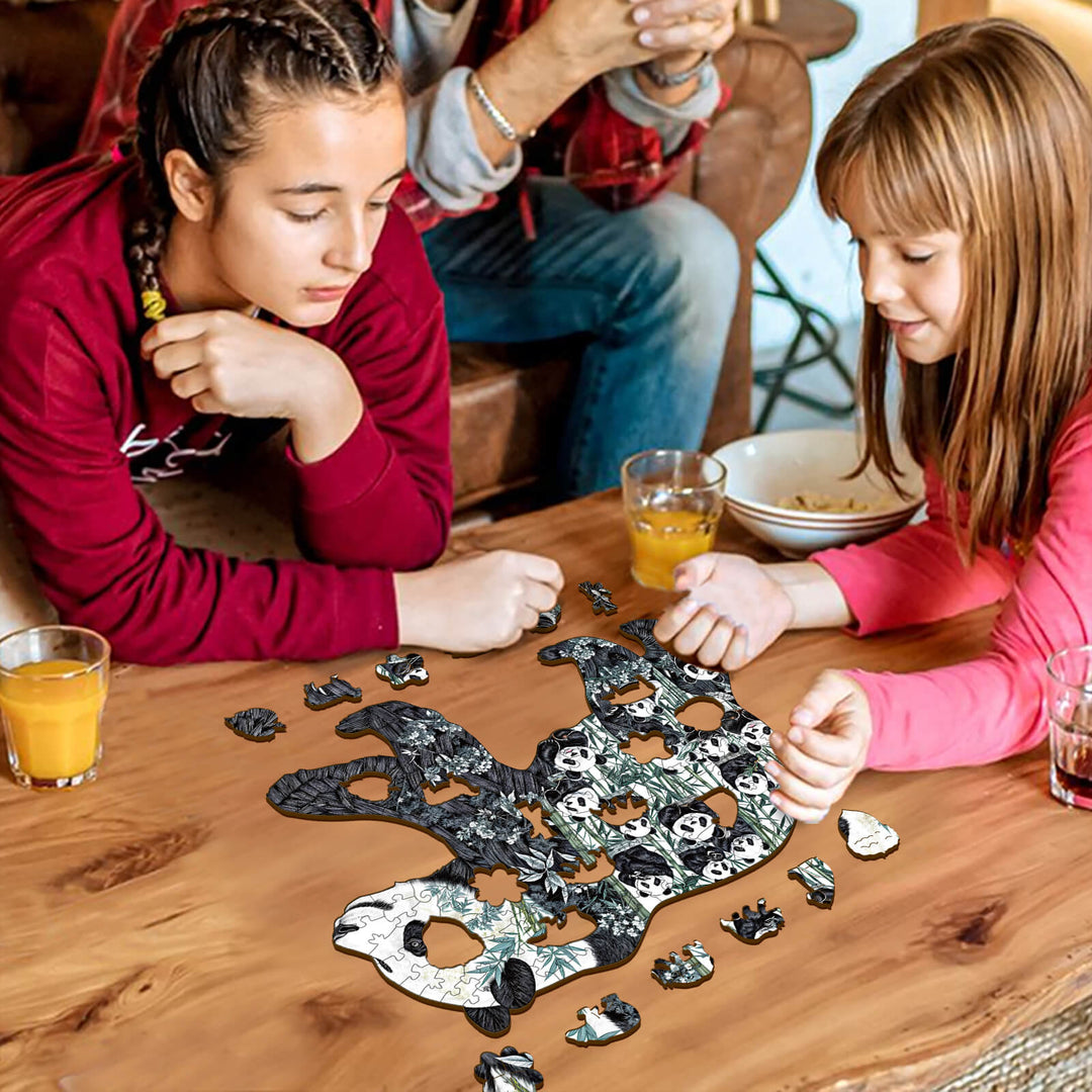 Panda Paradise  Wooden Jigsaw Puzzle