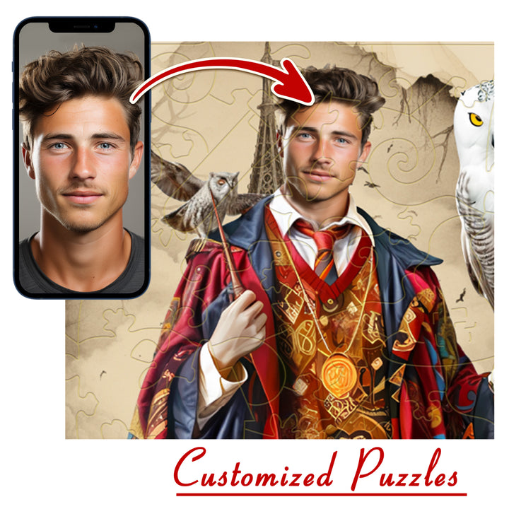 Face Custom Photo Puzzle - Wizard