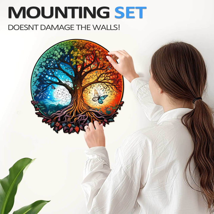 Yin Yang Tree of Life 7 Wooden Jigsaw Puzzle