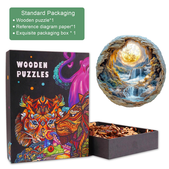 3D Moonlit Wonders Wooden Jigsaw Puzzle