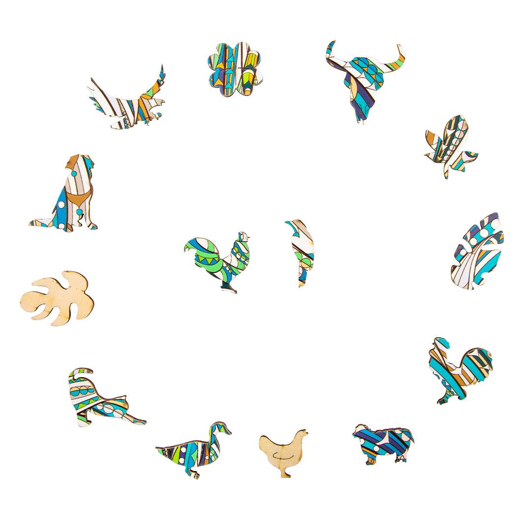 Strong Rooster Wooden Jigsaw Puzzle