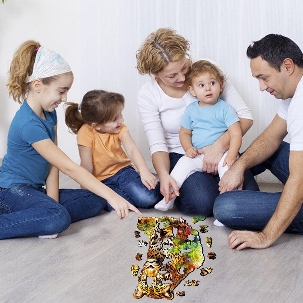 Jungle Cheetah Wooden Jigsaw Puzzle