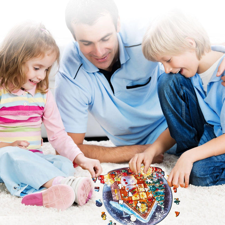Christmas Cottage Wooden Jigsaw Puzzle