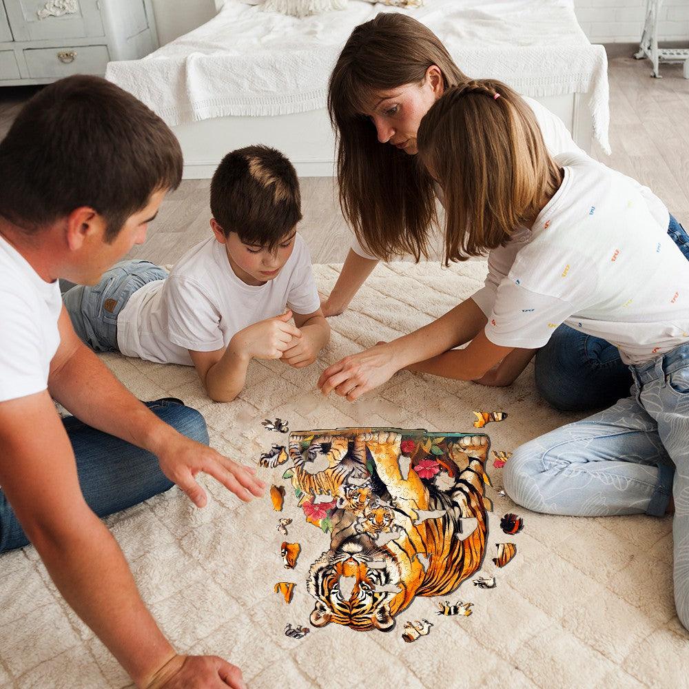 Tiger Family-2 Wooden Jigsaw Puzzle