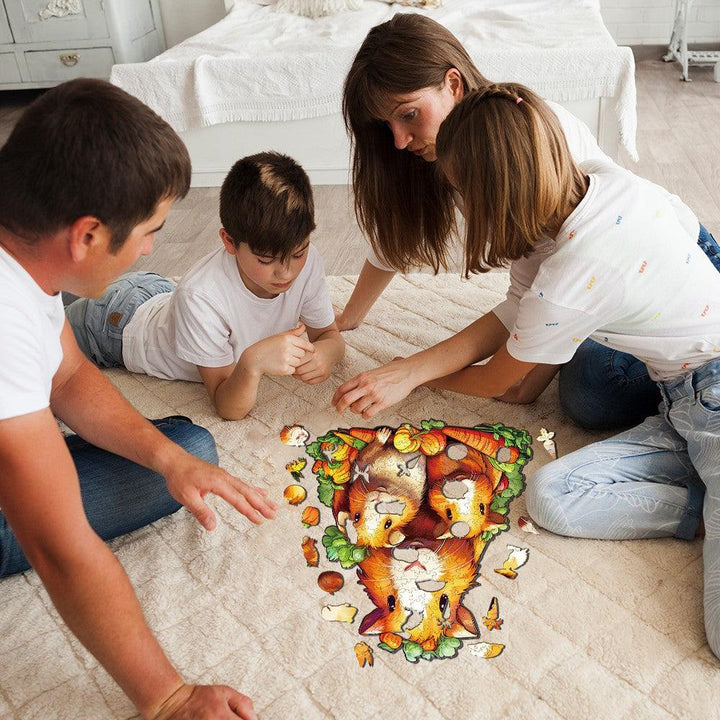 Guinea Pig Family Wooden Jigsaw Puzzle