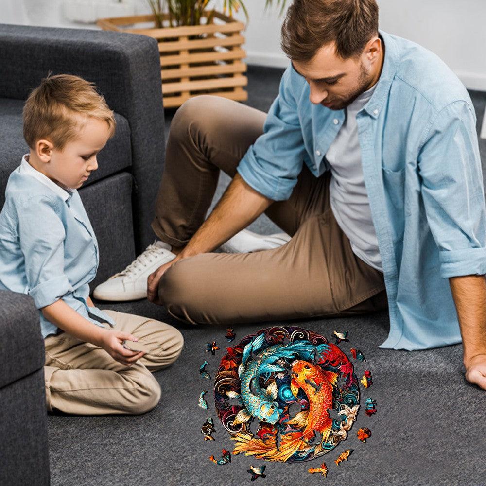 Yin Yang Fish-1 Wooden Jigsaw Puzzle