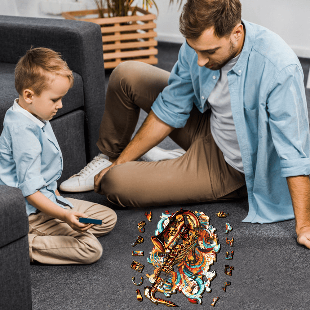 The Melodious Saxophone Wooden Jigsaw Puzzle