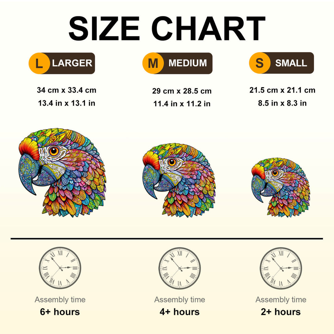 Colorful parrot Wooden Jigsaw Puzzle