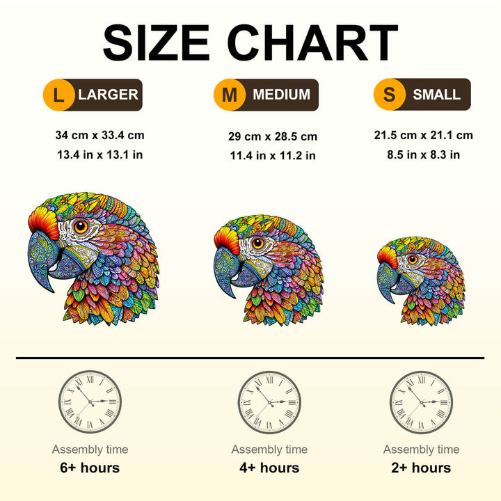 Colorful parrot Wooden Jigsaw Puzzle