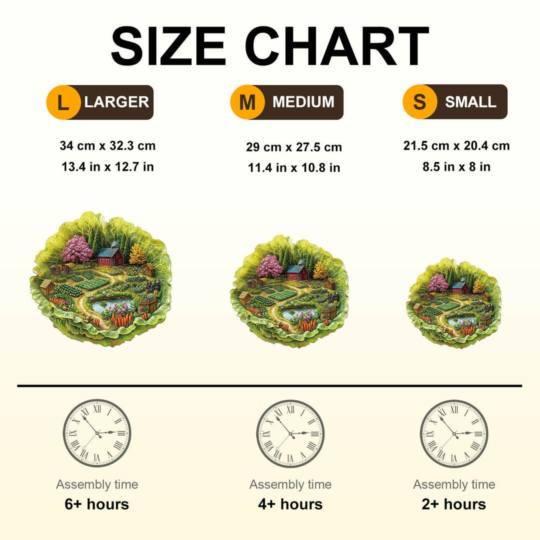 Lettuce Spring Farm Wooden Jigsaw Puzzle