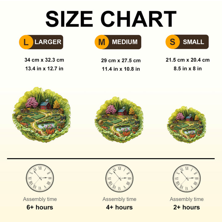 Lettuce Spring Farm Wooden Jigsaw Puzzle