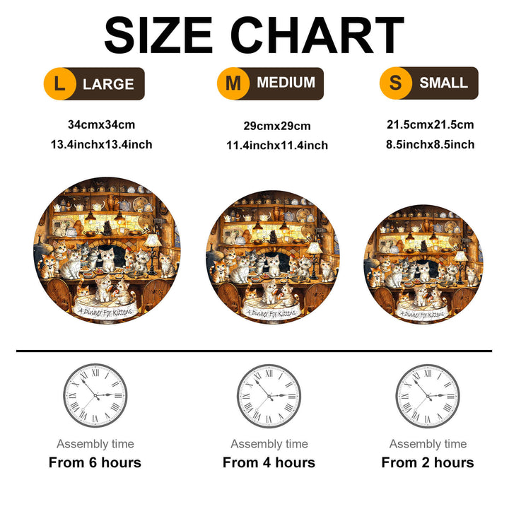 Cat party  Wooden Jigsaw Puzzle