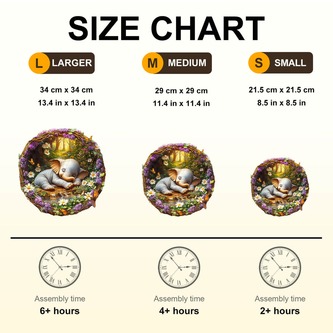 Dream Elephant Wooden Jigsaw Puzzle