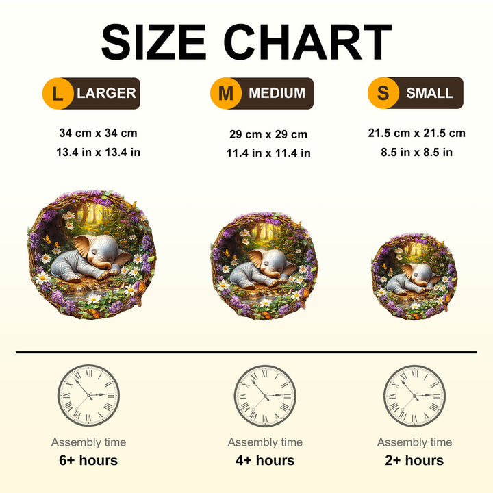 Dream Elephant Wooden Jigsaw Puzzle