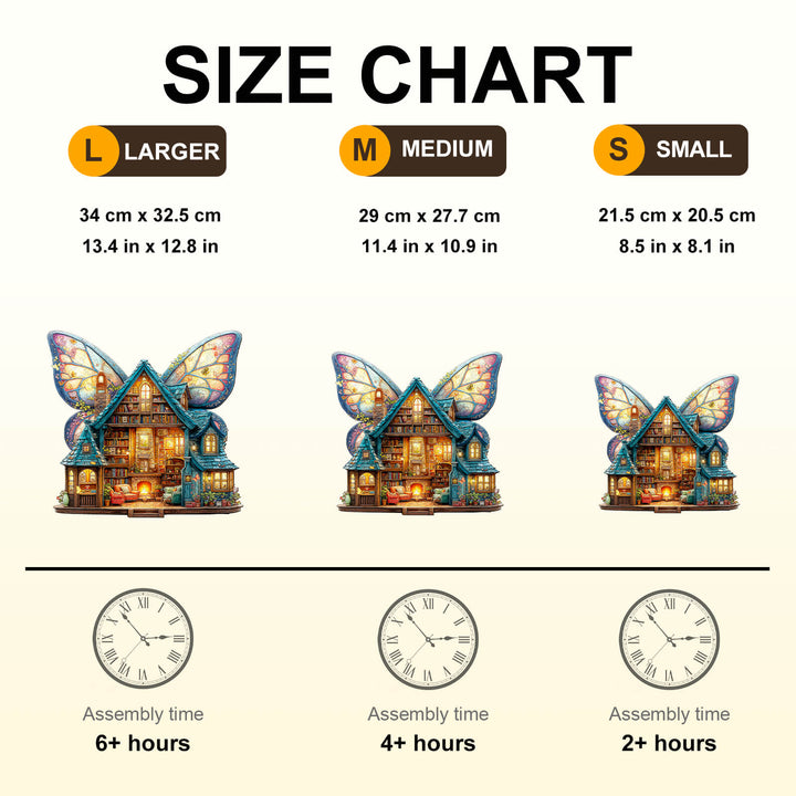 Butterfly Fairy House Wooden Jigsaw Puzzle