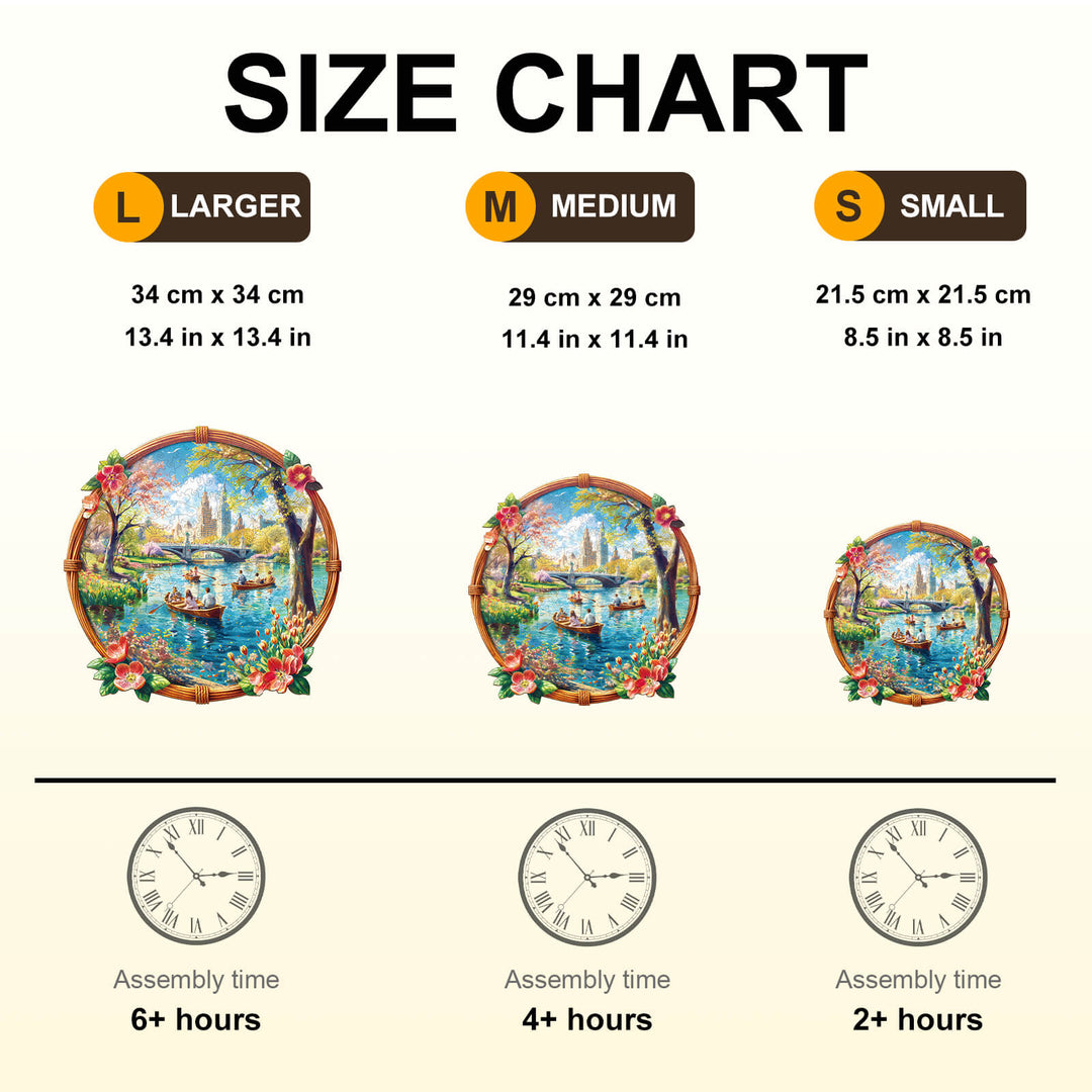 Lake View In Spring  Wooden Jigsaw Puzzle