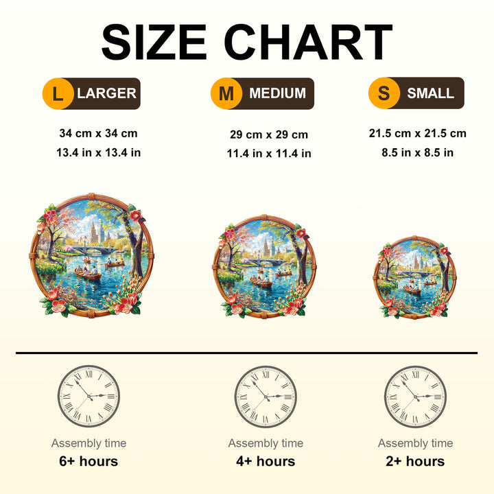 Lake View In Spring  Wooden Jigsaw Puzzle