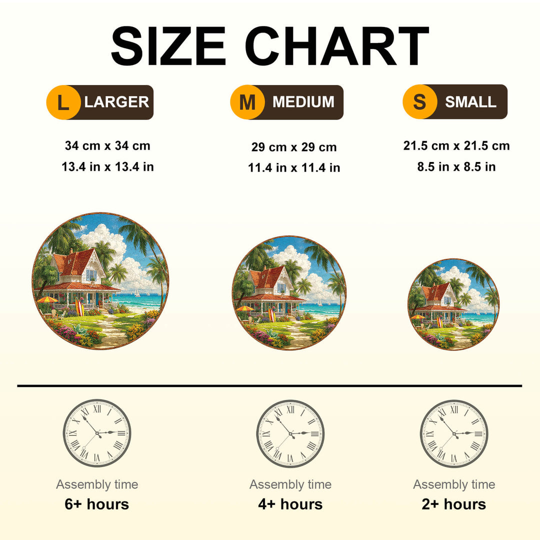 Beach Villa Wooden Jigsaw Puzzle