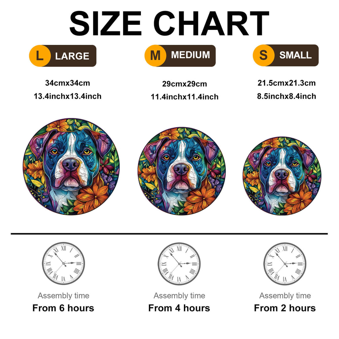 Blooming Loyalty dog Wooden Jigsaw Puzzle