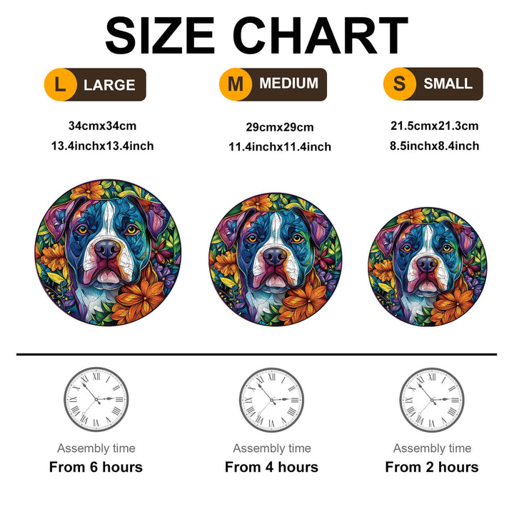 Blooming Loyalty dog Wooden Jigsaw Puzzle