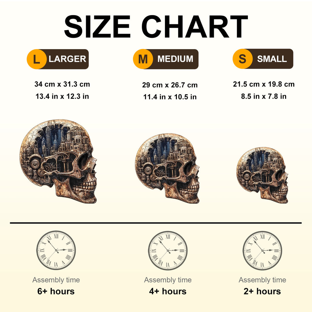 Skull City Wooden Jigsaw Puzzle