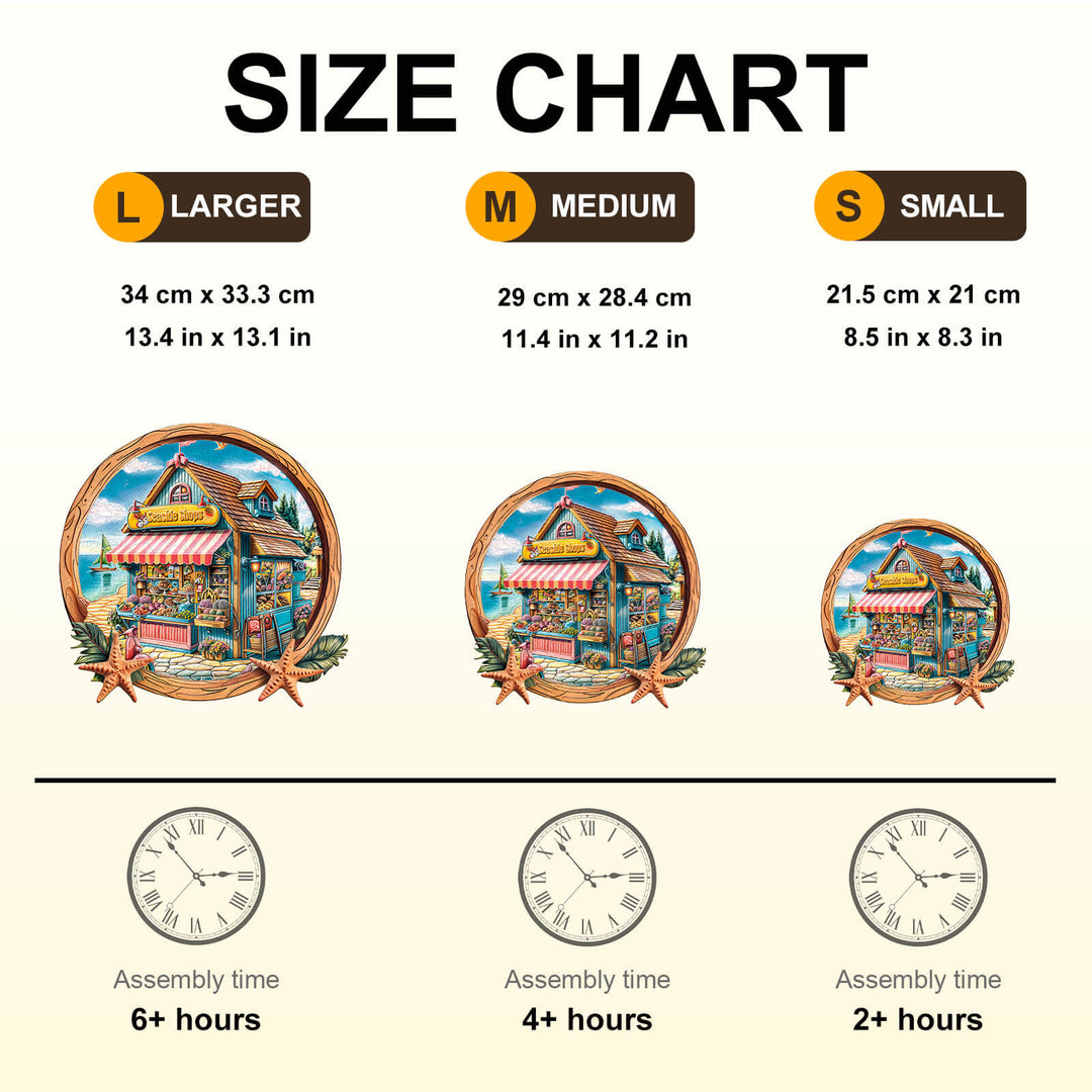 Seaside Shop Holz-Puzzlespiel