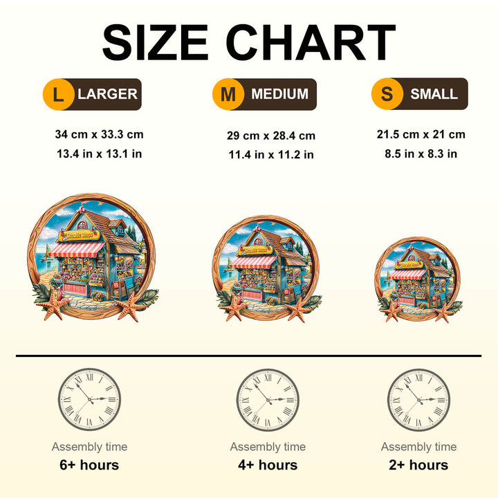 Seaside Shop Holz-Puzzlespiel