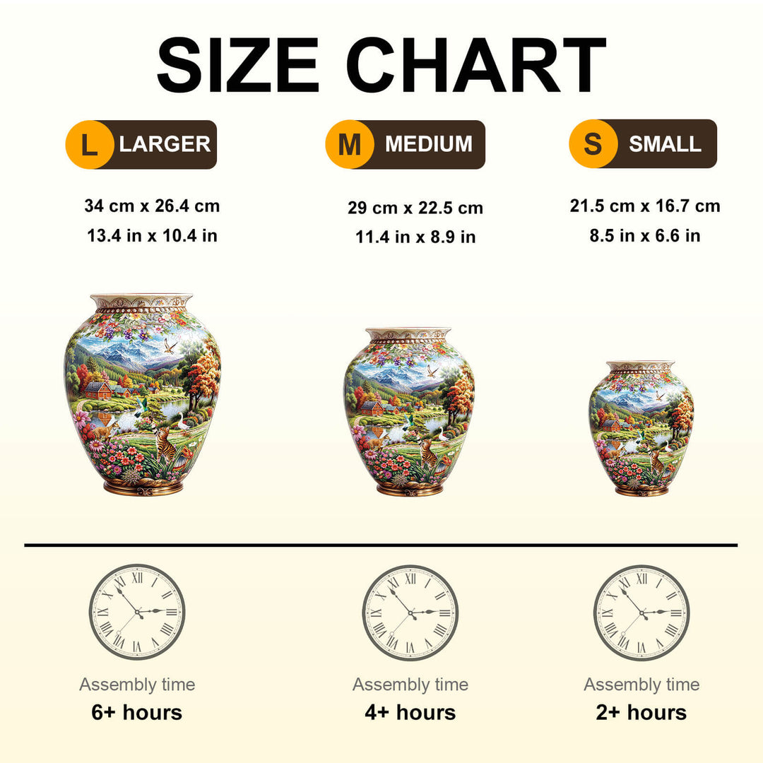 Pastoral vase Wooden Jigsaw Puzzle