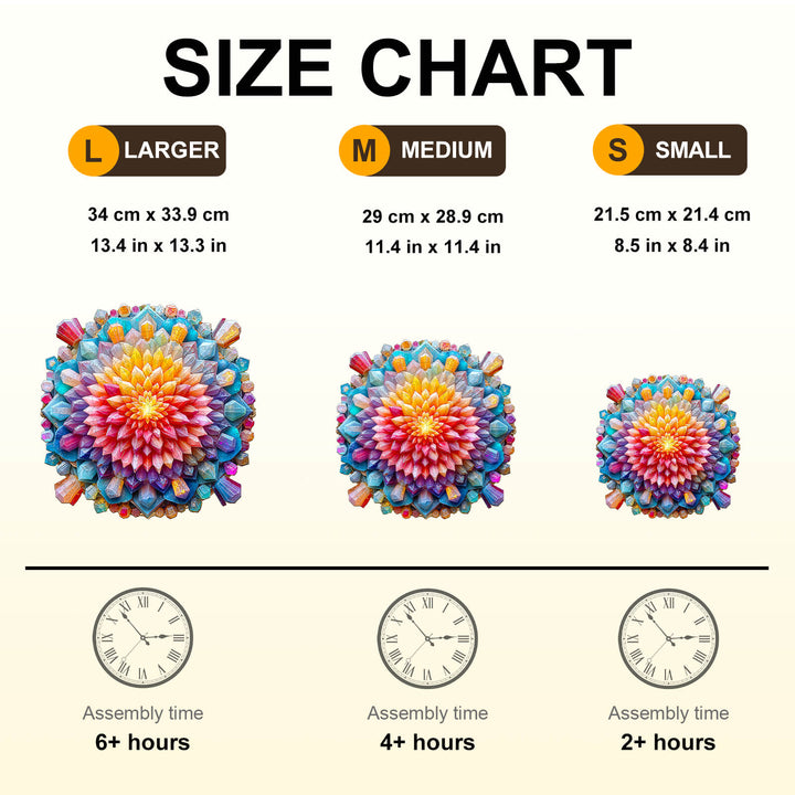 Crystal Mandala Wooden Jigsaw Puzzle