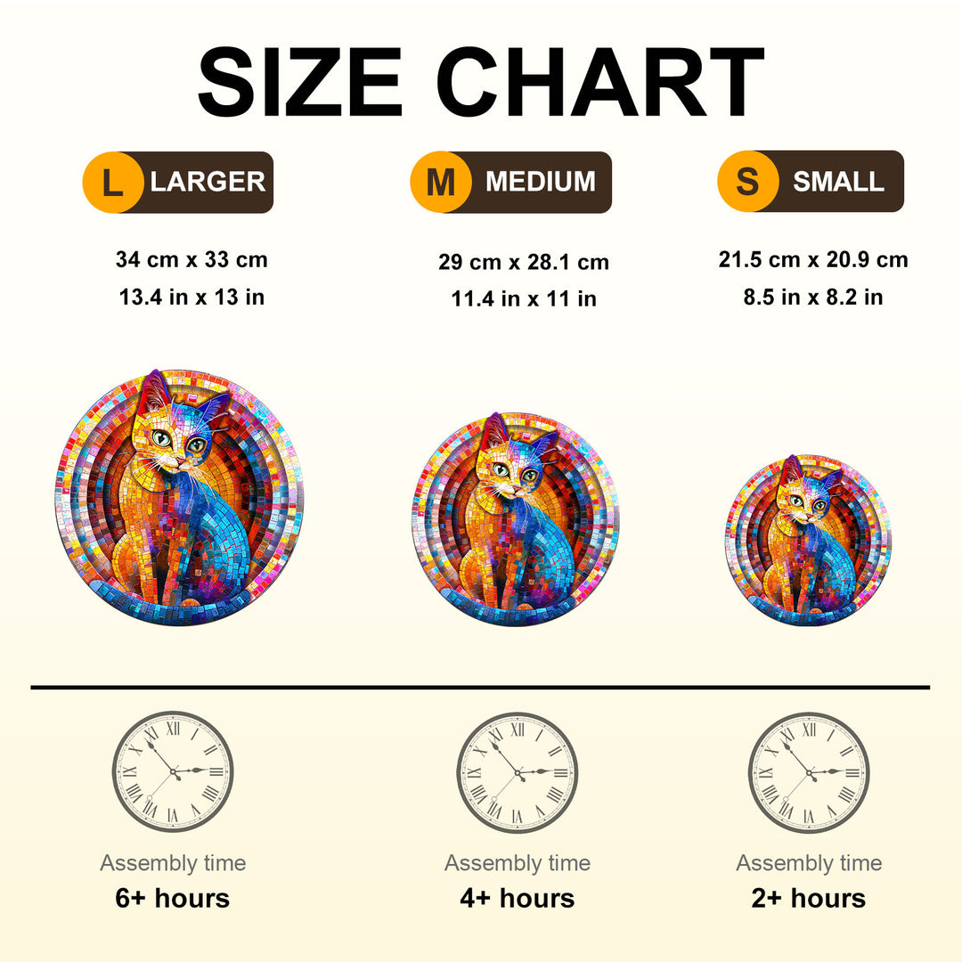 Pixel Kitty Wooden Jigsaw Puzzle