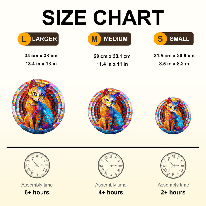 Pixel Kitty Wooden Jigsaw Puzzle