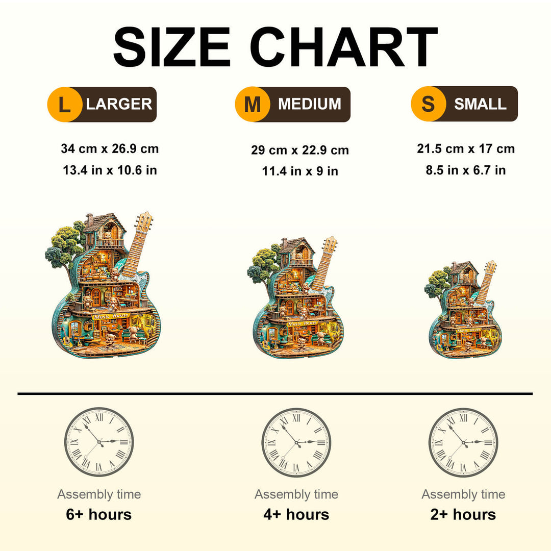 Music House-1 Holz-Puzzlespiel