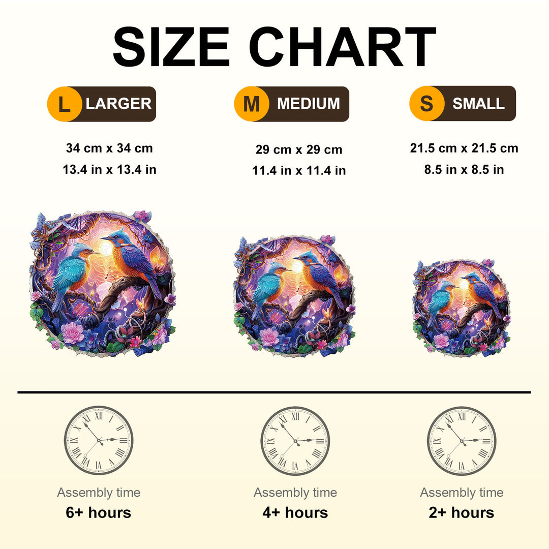 Twilight Plumage Wooden Jigsaw Puzzle